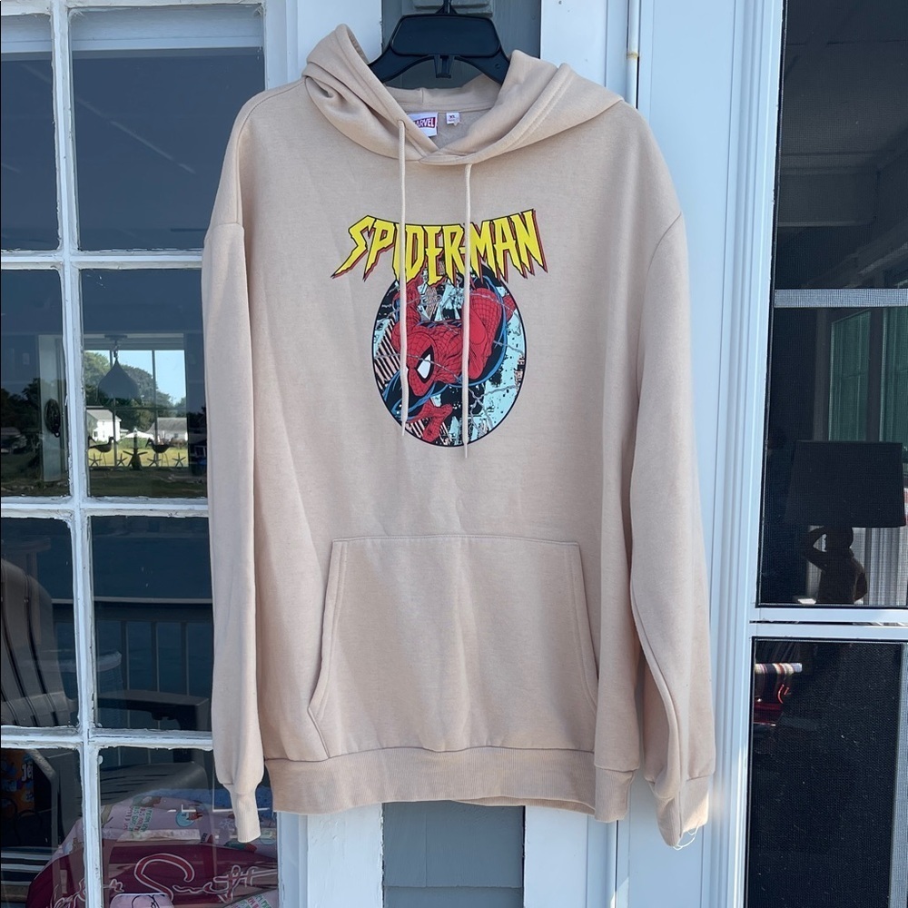 Marvel Spider-Man Tan Hoodie for Men
